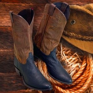 Justin Sharkskin Boots Men's Size 10.5D